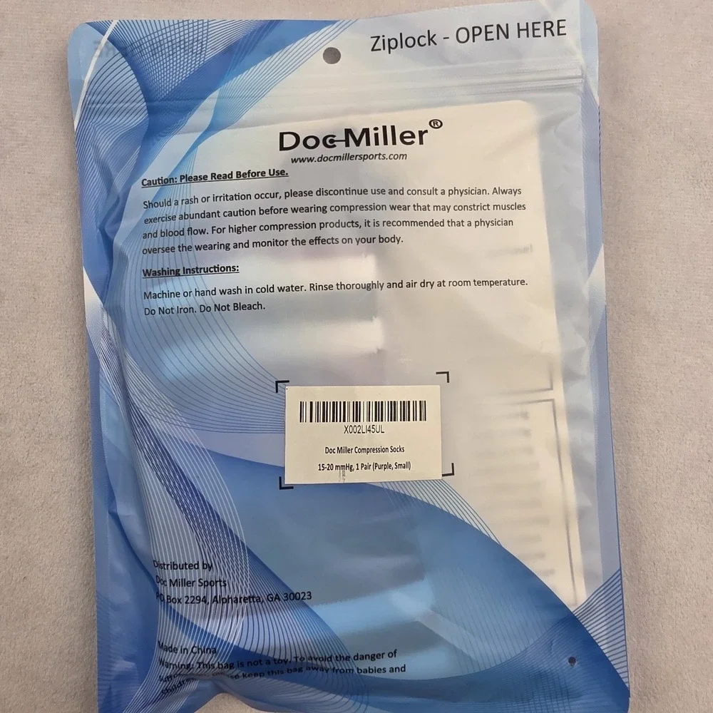 New Set Of 2 Pairs Doc Miller Compression Socks 15-20mmHg ‎ Size Small